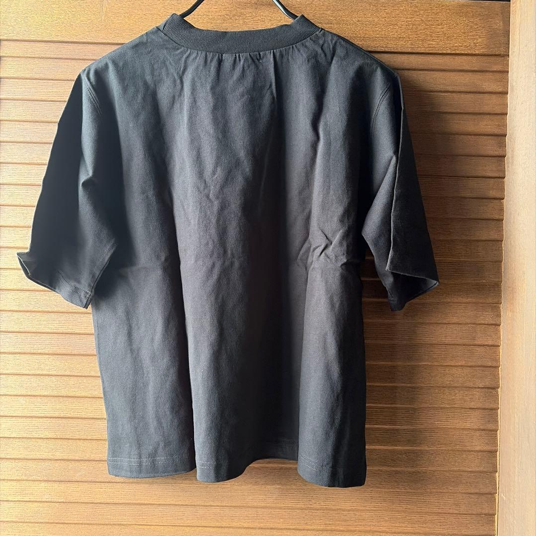 新品 Samansa Mos2 blue USAコットンハイネックTシャツL 黒 — image 2