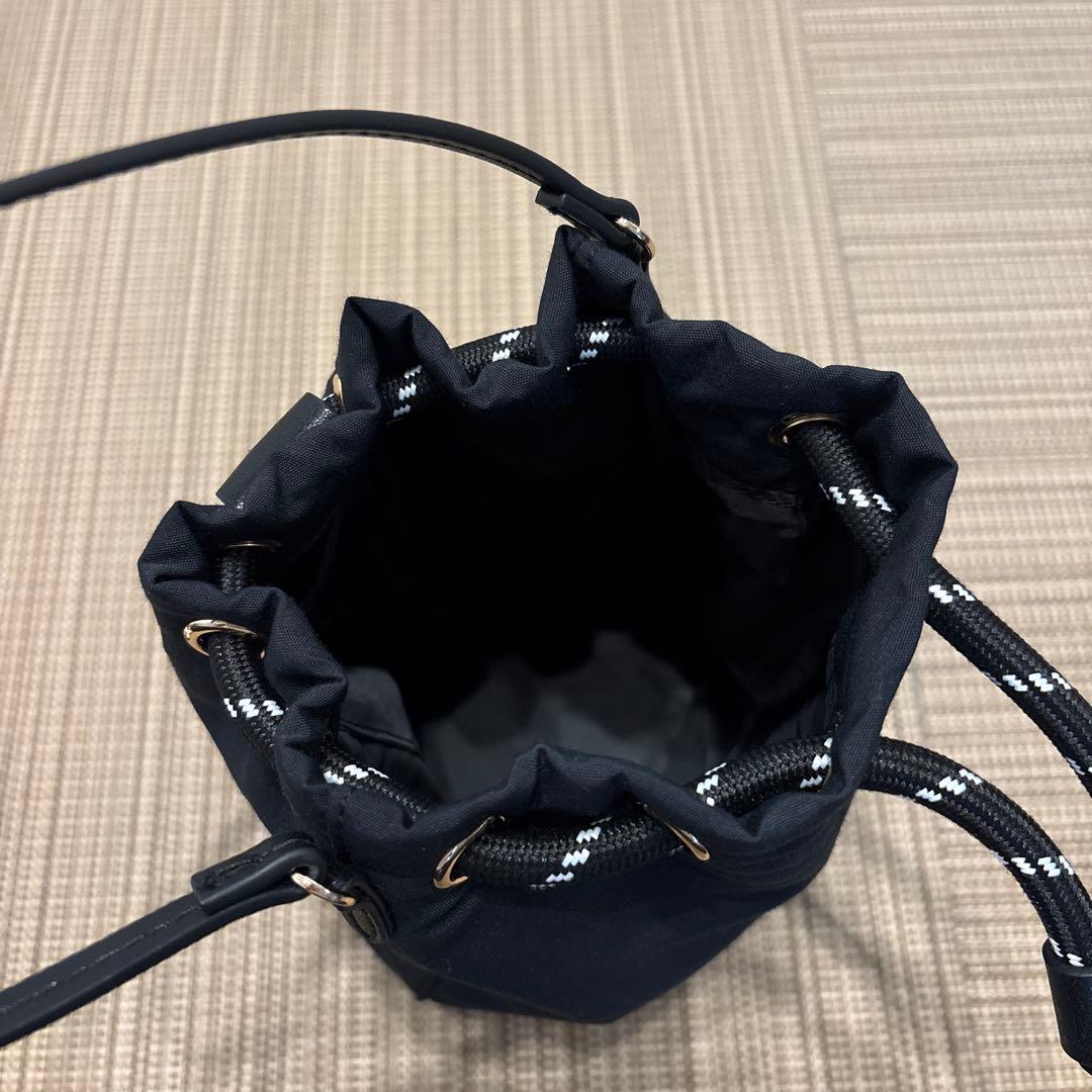 美品　CONTE ドローストリングバッグ　ブラック — image 4