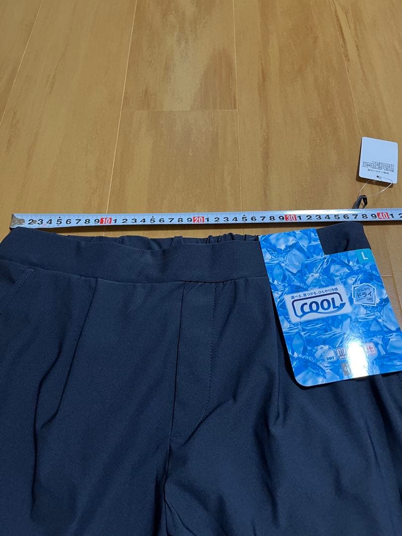 新品CLOSSHI ストレッチテーパードパンツ　イージーパンツ　ネイビー接触冷感 — image 5