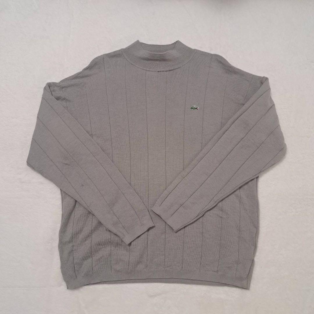 【LACOSTE】ニットセーター グレーワニ刺繍長袖きれいめ定番人気 — image 3
