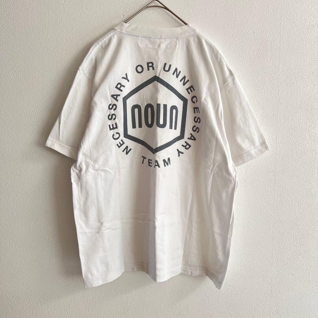 ナウン NOUN Tシャツ M 白 バックプリント 半袖 アメリカ綿 丸胴ボディ — image 3