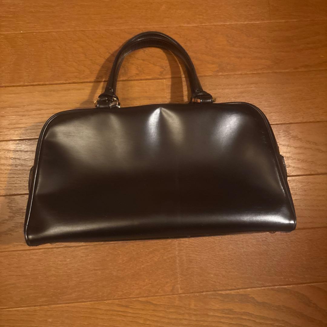 【極美品】GOLD PFEIL ゴールドファイル レザーハンドバッグ 黒 — image 4