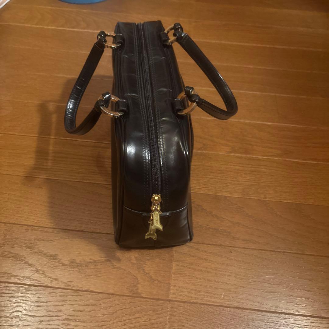 【極美品】GOLD PFEIL ゴールドファイル レザーハンドバッグ 黒 — image 5