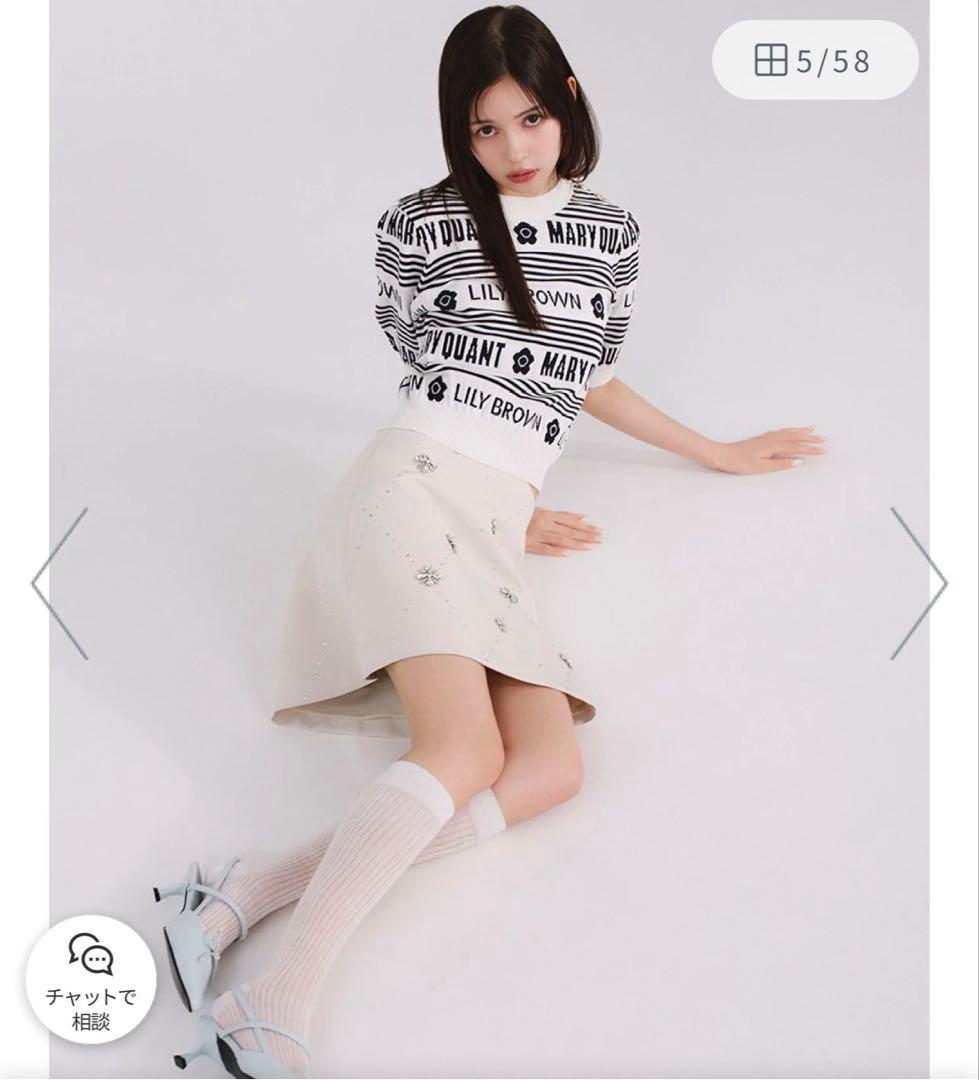 Lily Brown MARY QUANT コラボ 半袖ニット — image 3