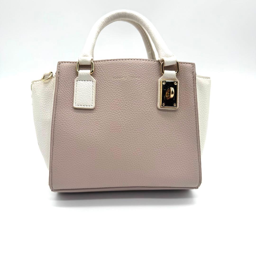 Samantha Thavasa バイカラー レザー ハンドバッグ 2way — image 2