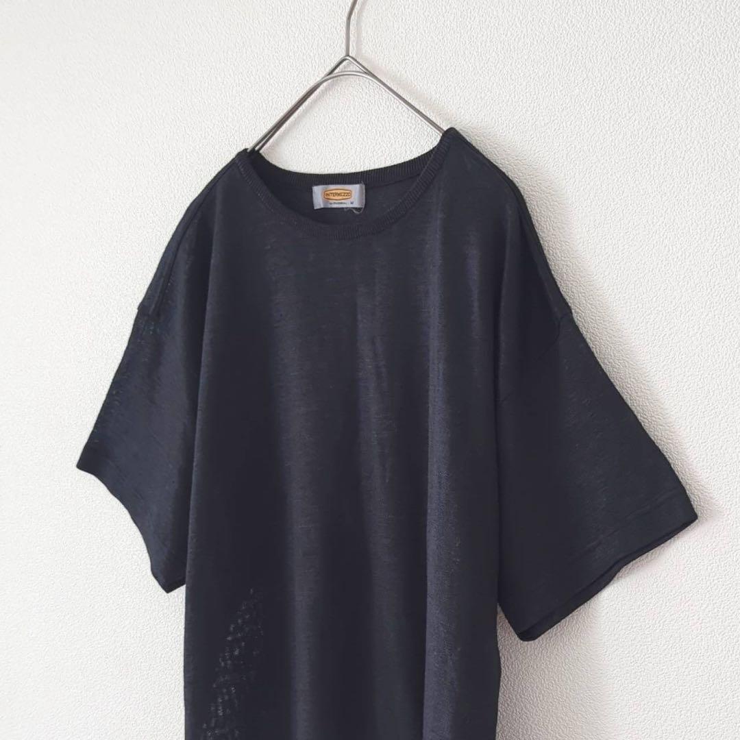 INTERMEZZO 半袖 Tシャツ サマーニット　ブラック M — image 3