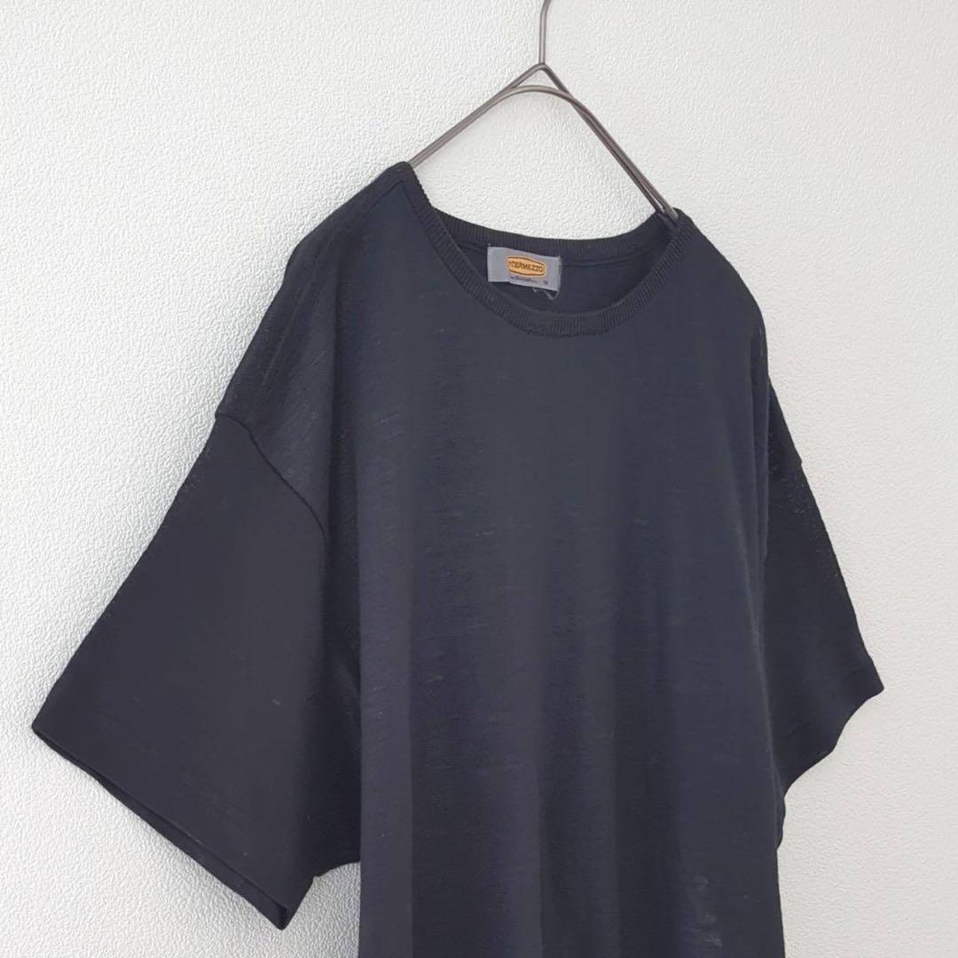 INTERMEZZO 半袖 Tシャツ サマーニット　ブラック M — image 4