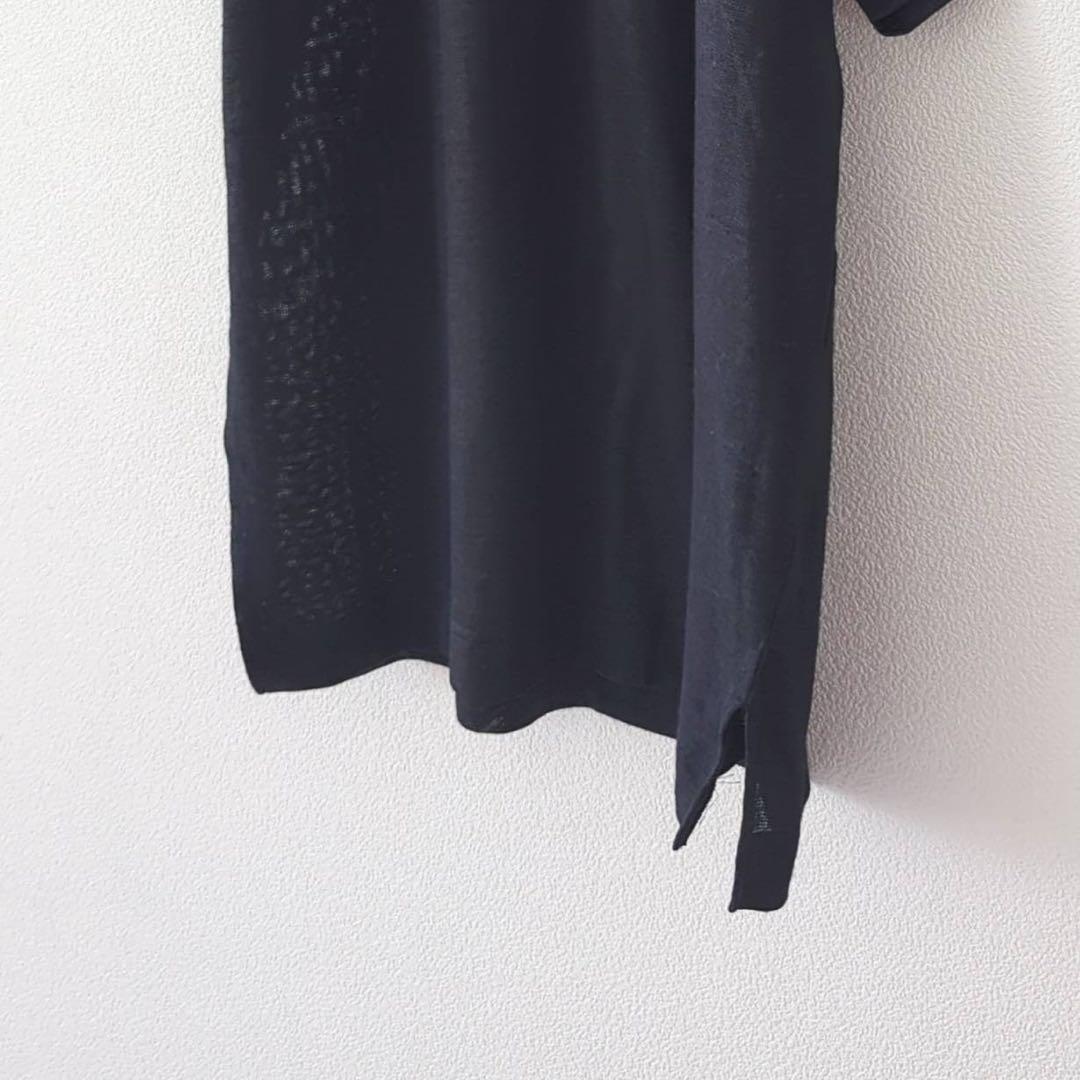 INTERMEZZO 半袖 Tシャツ サマーニット　ブラック M — image 5