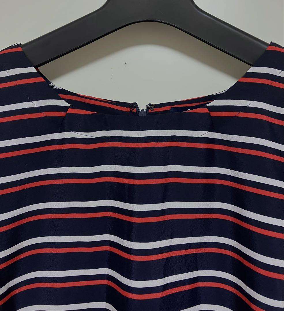 GAP ボーダーワンピース　サイズＬ　7分袖 — image 5