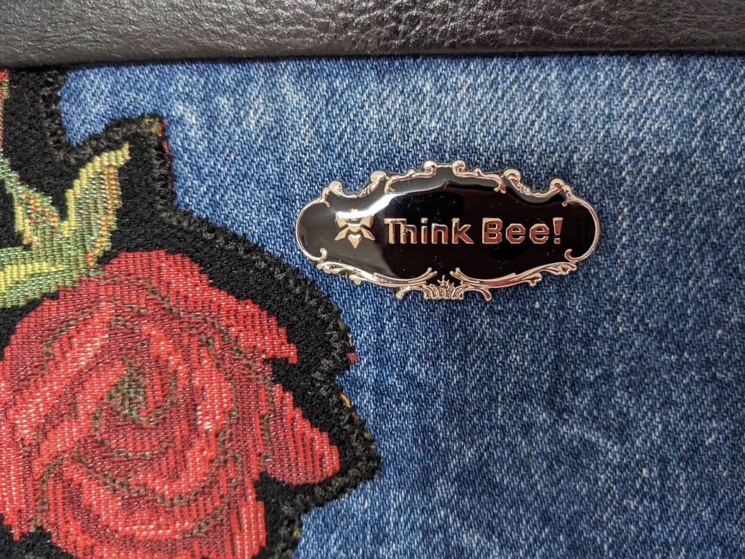 Think Bee! シンクビー ハンドバッグ　デニム　バラ柄 — image 3