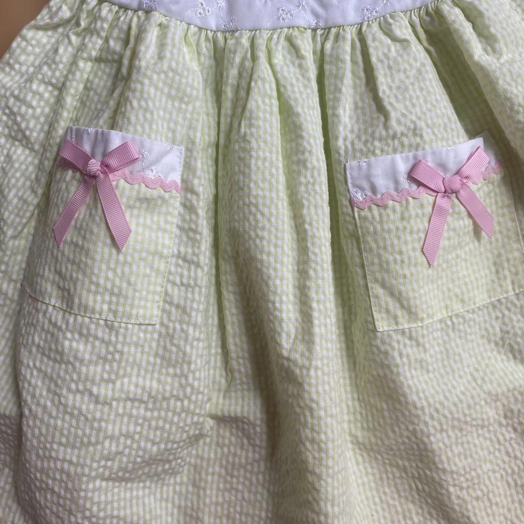 新品未使用　蝶刺繍ノースリーブワンピース 5T — image 3