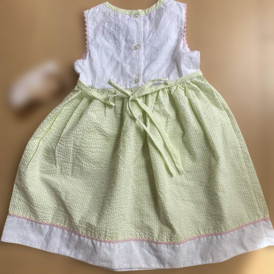 新品未使用　蝶刺繍ノースリーブワンピース 5T — image 5