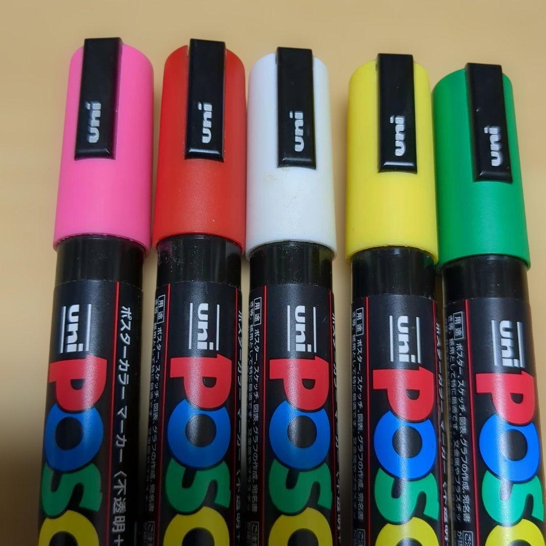 uni POSCA ポスカ 中字 5色セット — image 3