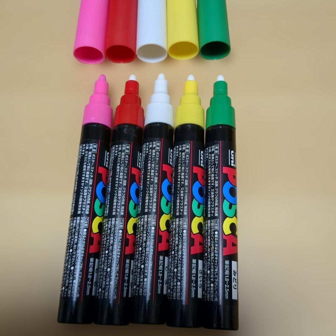 uni POSCA ポスカ 中字 5色セット — image 5