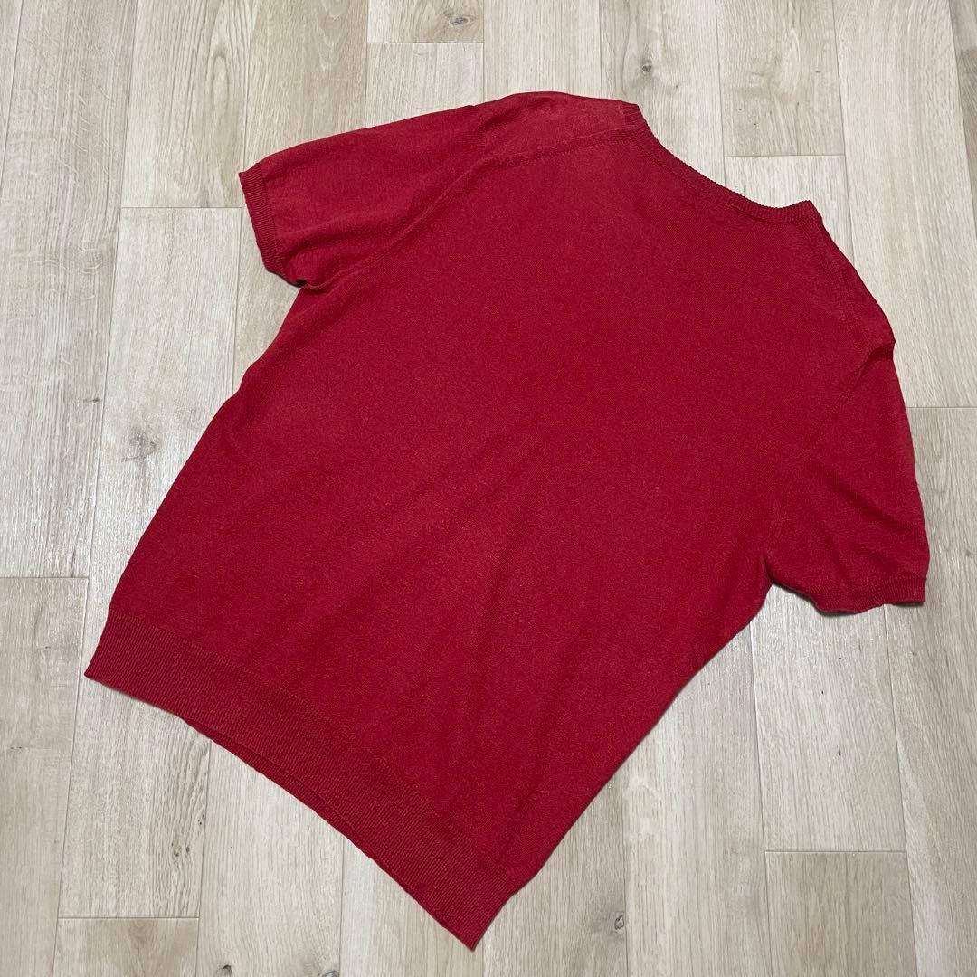 Drumohr リネン 麻 半袖サマーニット Tシャツ イタリア製　レッド　赤 — image 2