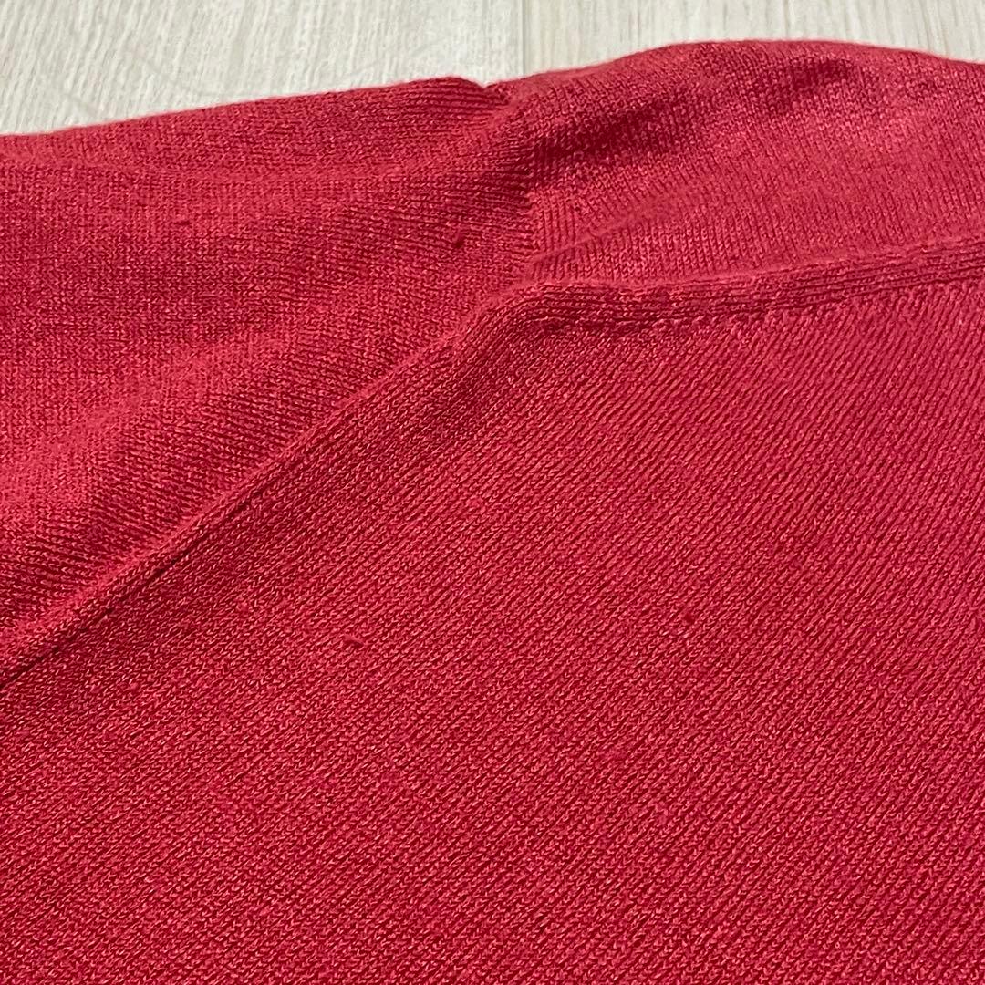Drumohr リネン 麻 半袖サマーニット Tシャツ イタリア製　レッド　赤 — image 5