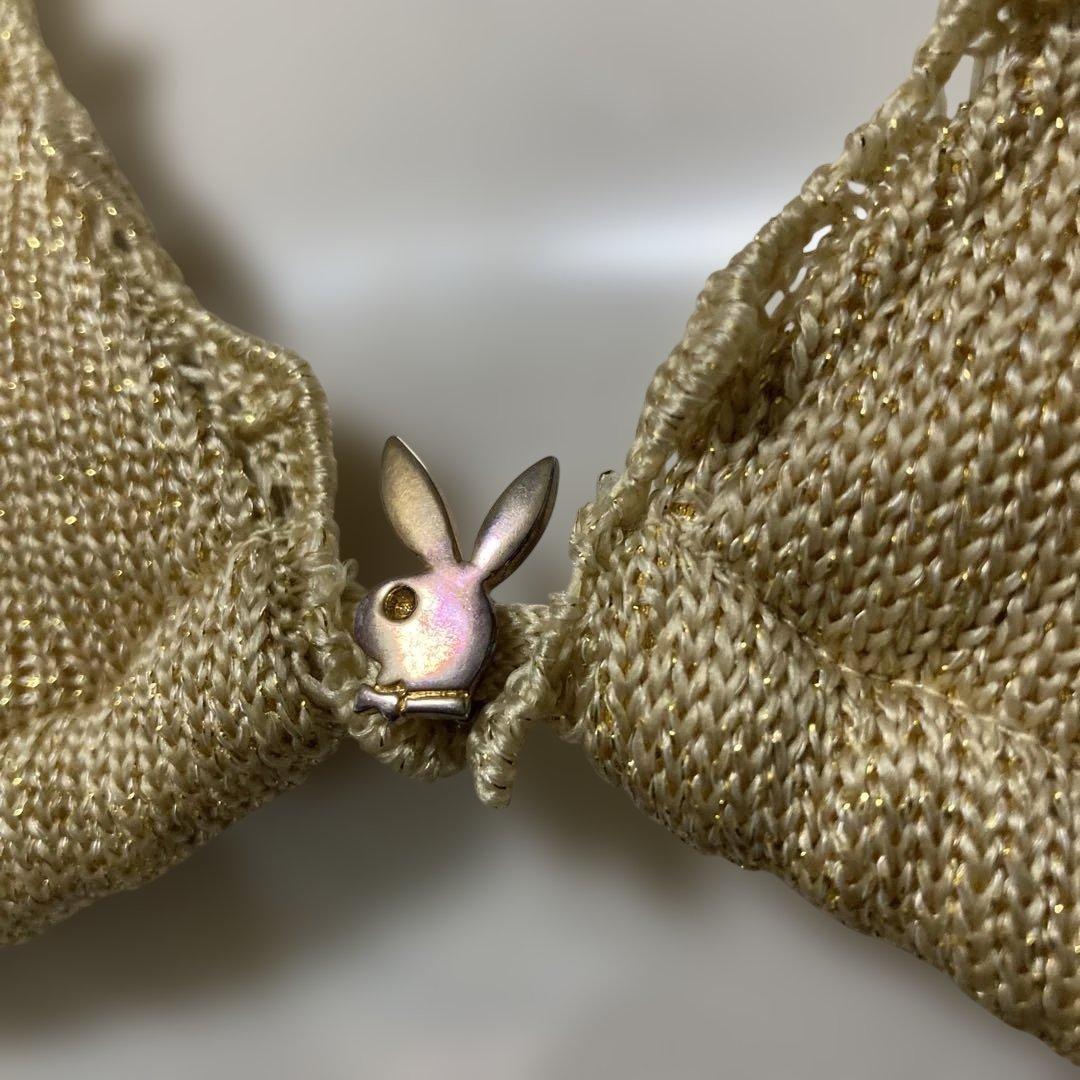 PLAYBOY ビキニ セパレート水着 ラメ入りゴールド5点セット 月末特価 — image 2