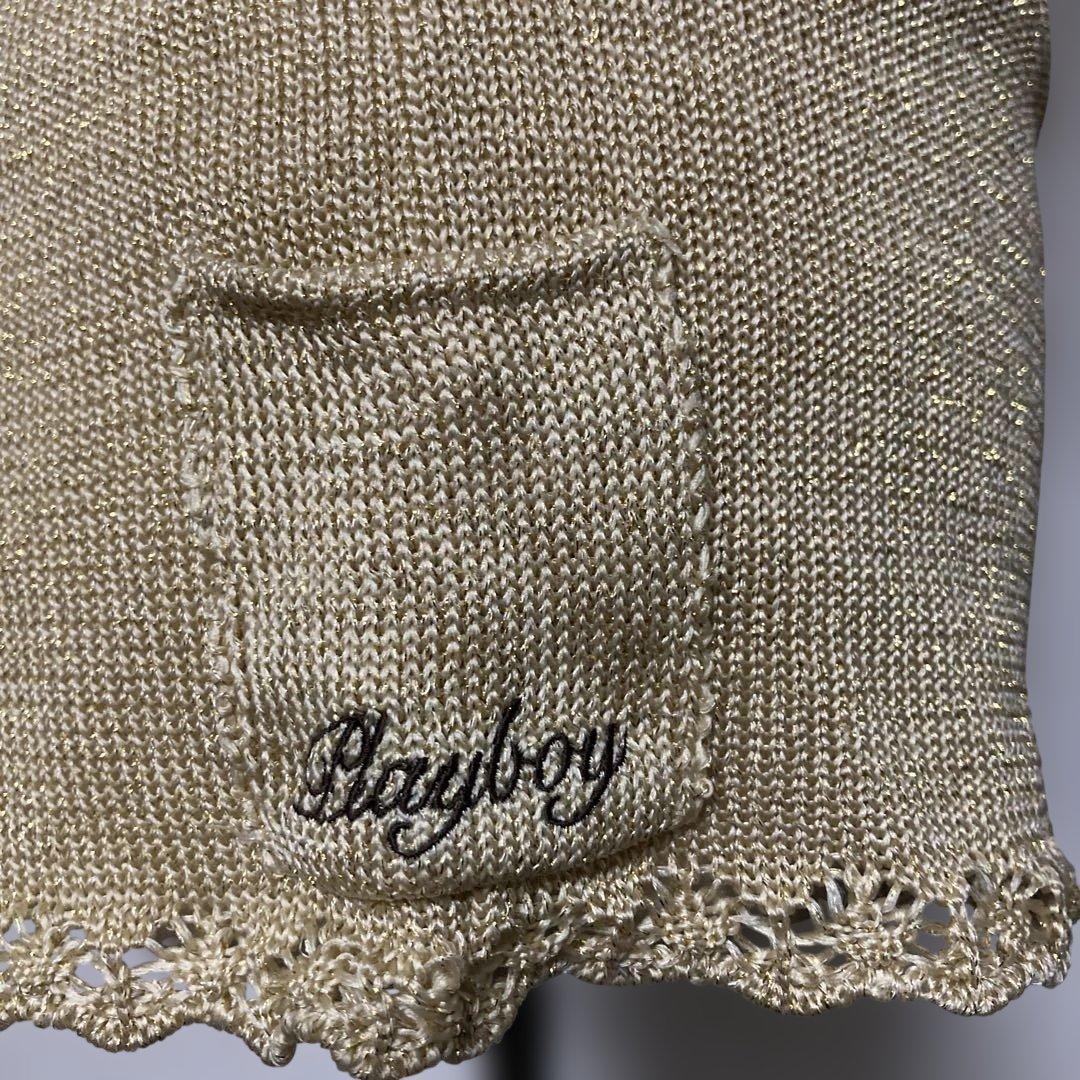 PLAYBOY ビキニ セパレート水着 ラメ入りゴールド5点セット 月末特価 — image 4