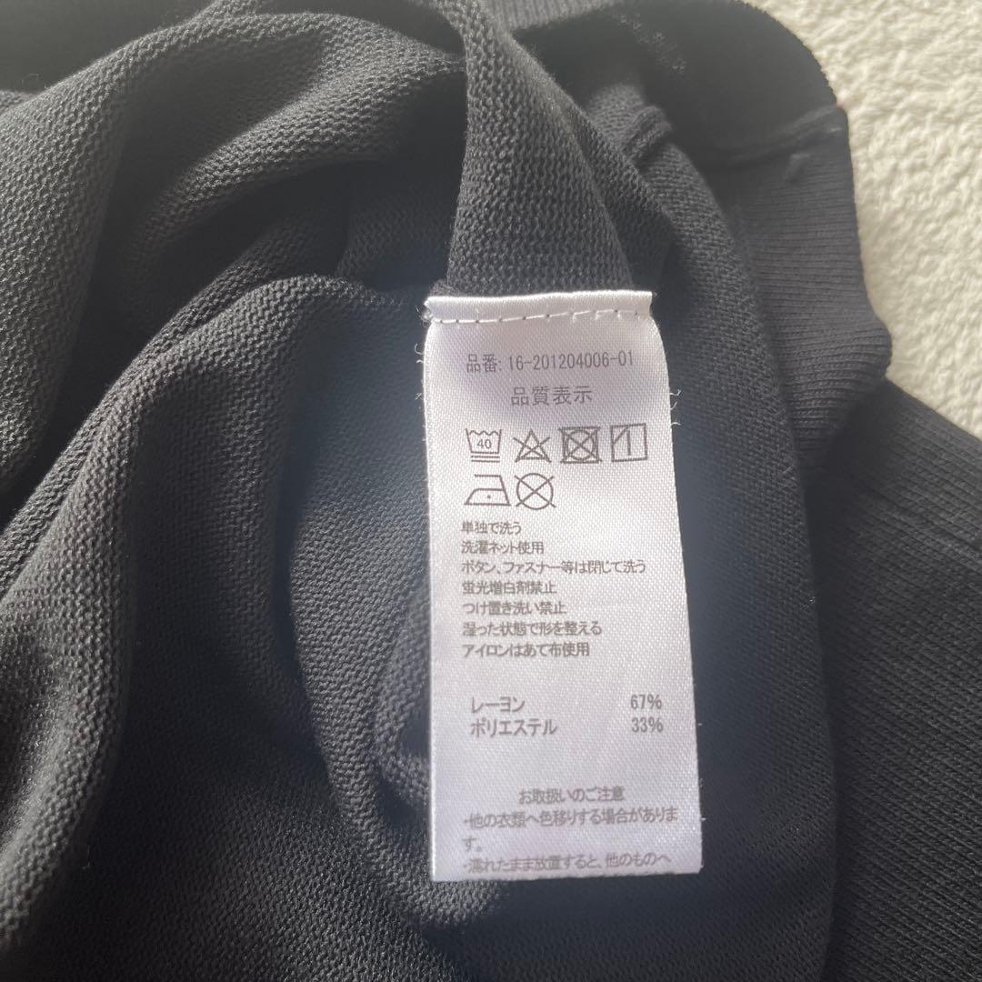coca ブラック 半袖 リブニット ワンピース — image 4