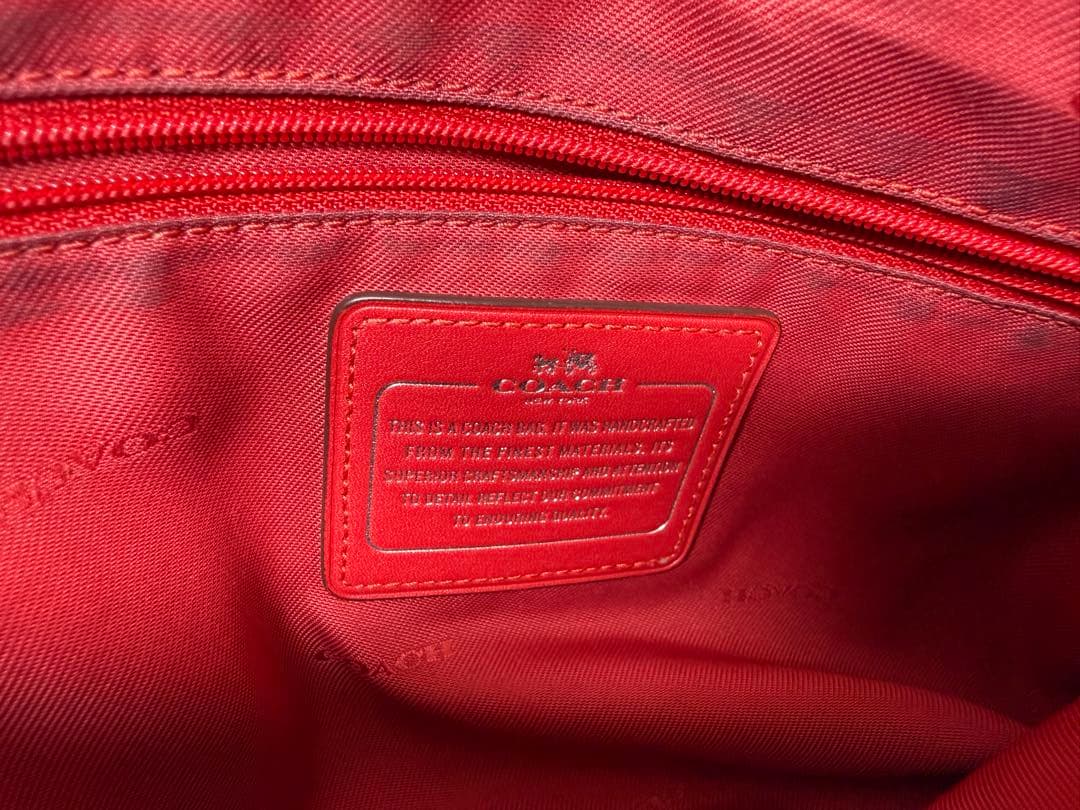 COACH シグネチャー ハンドバッグ コーチ バッグ 赤 レッド — image 3