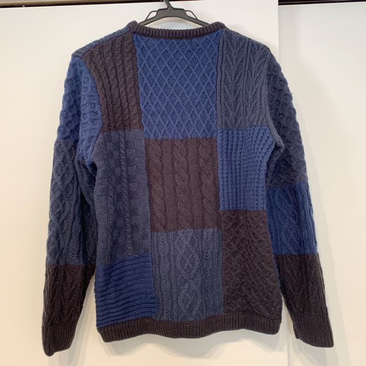アーバンリサーチ　URBAN RESEARCH メンズ　ニット　ブルー　ブラック — image 2