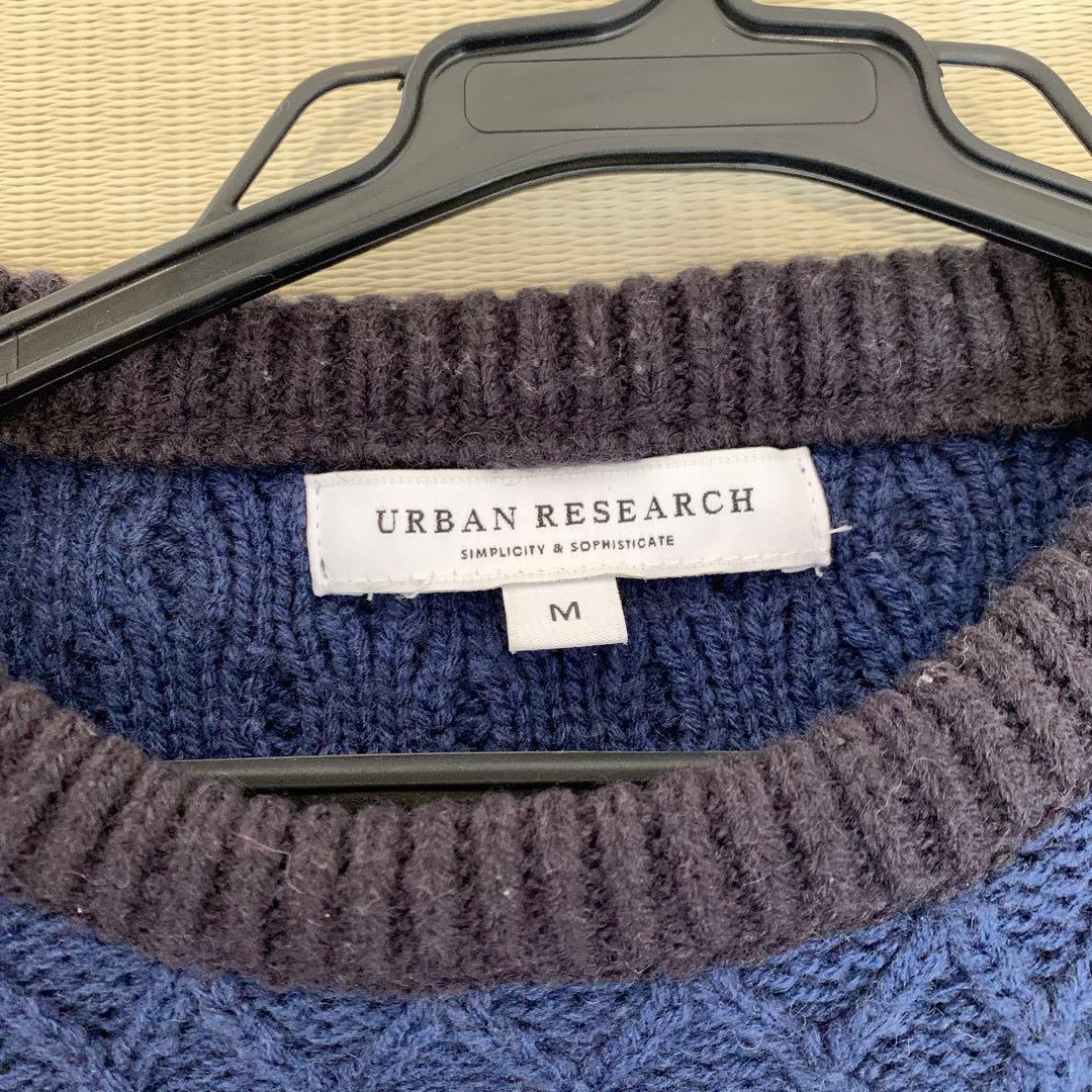 アーバンリサーチ　URBAN RESEARCH メンズ　ニット　ブルー　ブラック — image 3