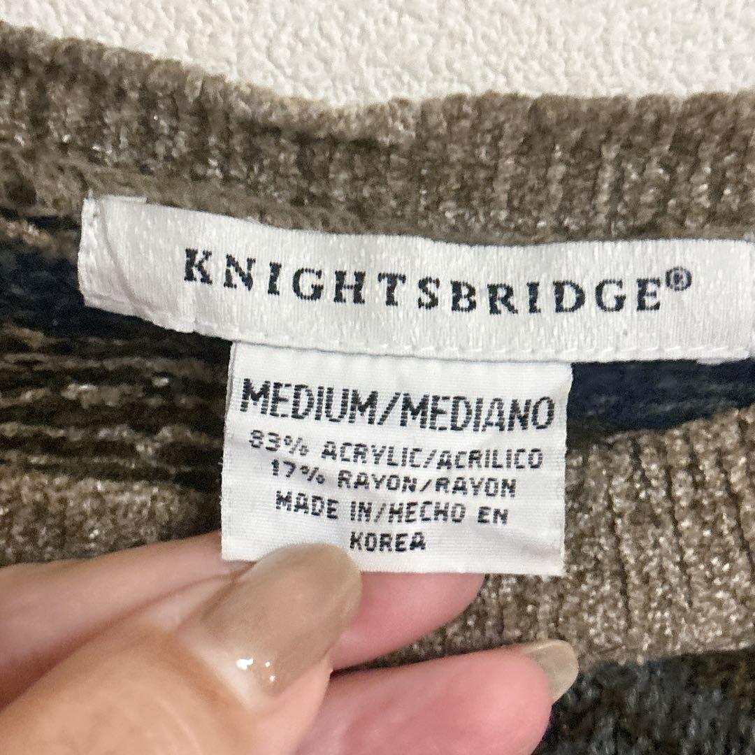 美品✨ KNIGHTSBRIDGE 【M】 雪 結晶模様 セーター ブラウン — image 3