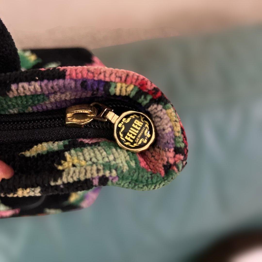 FEILER フェイラー 花柄 ハンドバッグ　取手金具付き　ファスナー有 — image 5