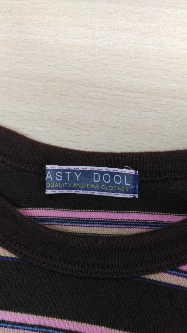 【#605】ASTY DOOL 長袖Tシャツ ブラウン・ピンク — image 3
