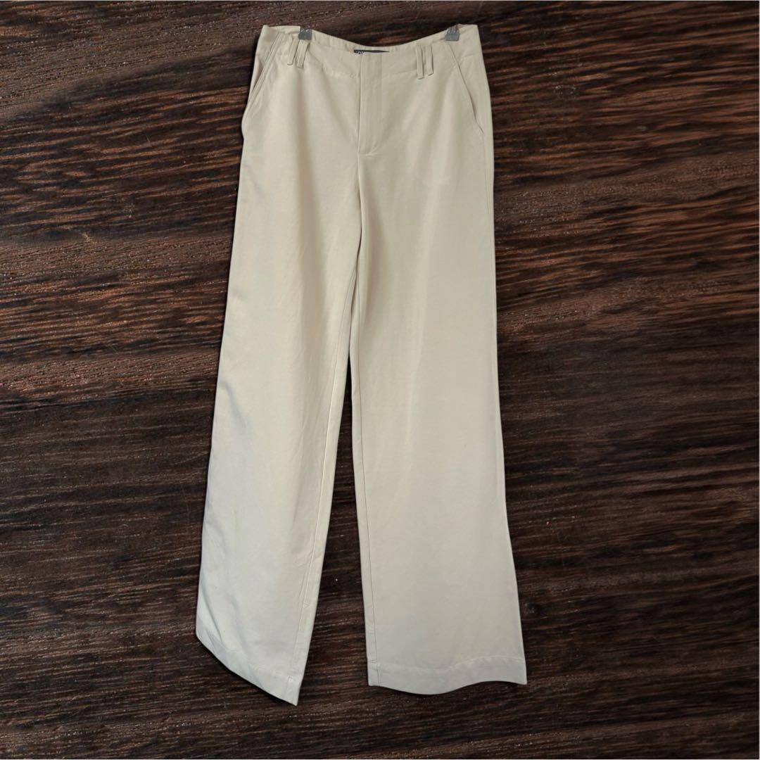 美品☆ZARA☆リネン混☆ワイドパンツ☆生成色☆綺麗☆ — image 2