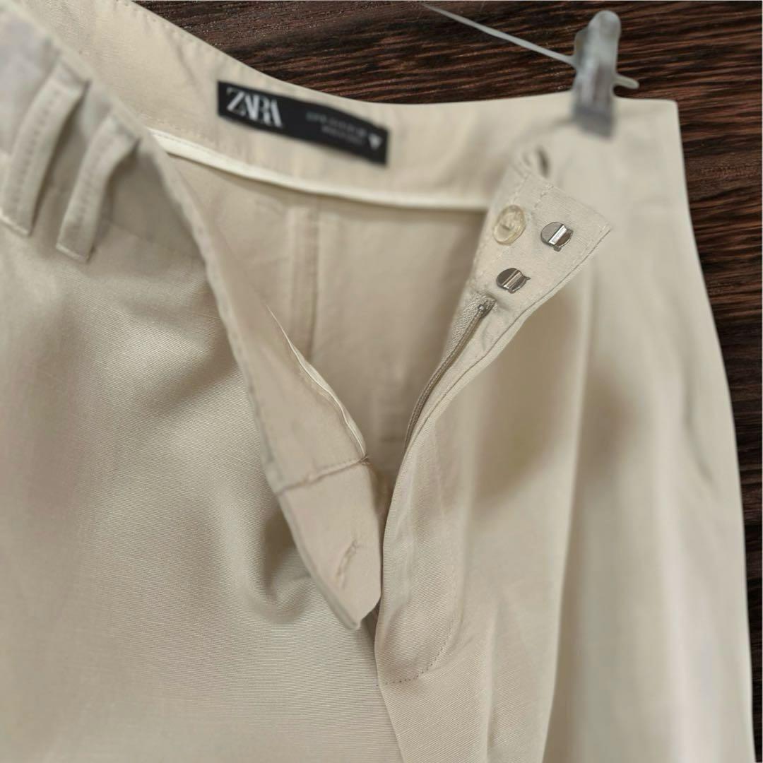 美品☆ZARA☆リネン混☆ワイドパンツ☆生成色☆綺麗☆ — image 5