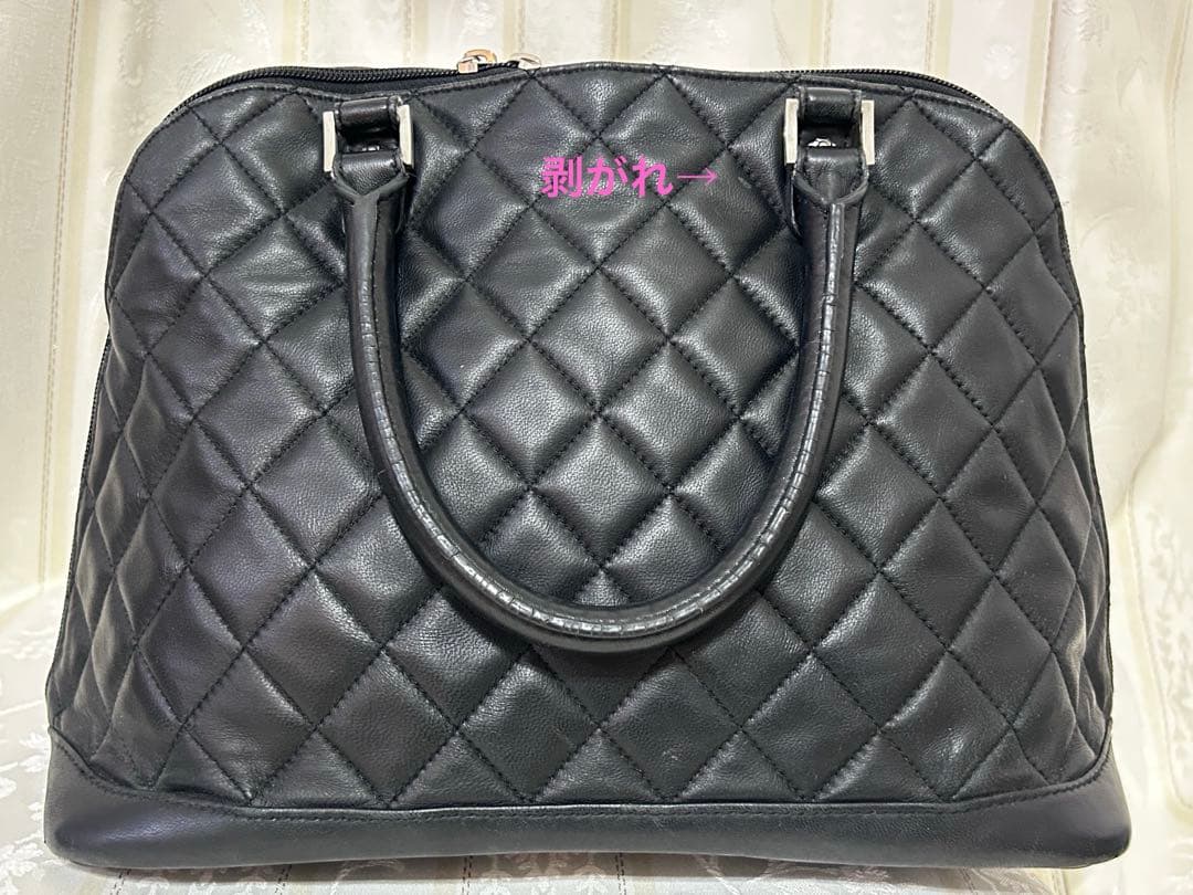 CLATHAS キルティング バッグ ブラック　ラムレザー　クレイサス — image 4