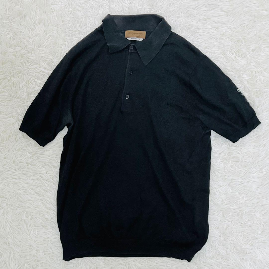 近年 トゥモローランド シルクコットン ニットポロシャツ SESIA 黒 ポロ — image 2