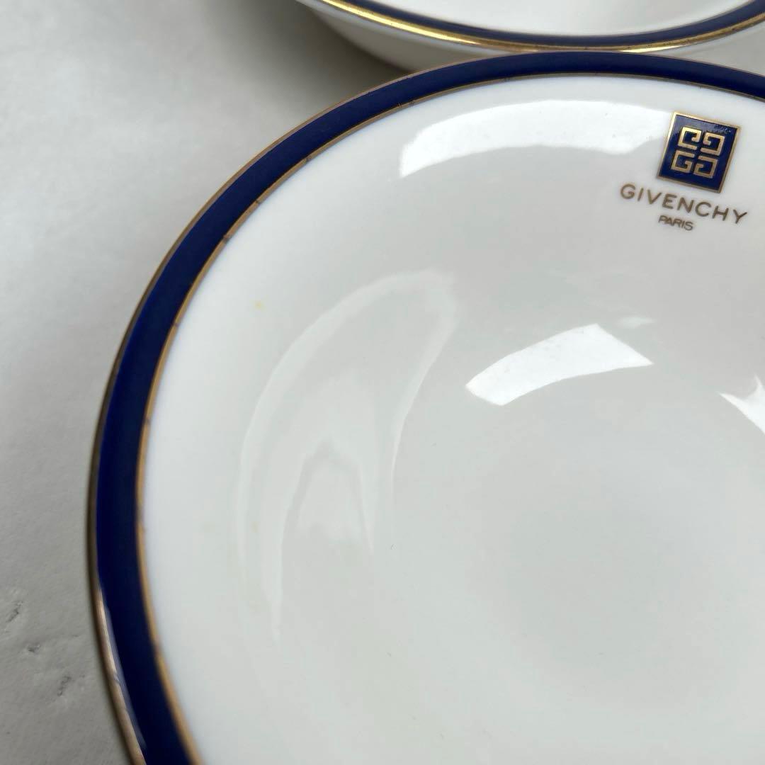 GIVENCHY ヤマカ　ボウル 5枚セット 青×金 深皿 — image 4