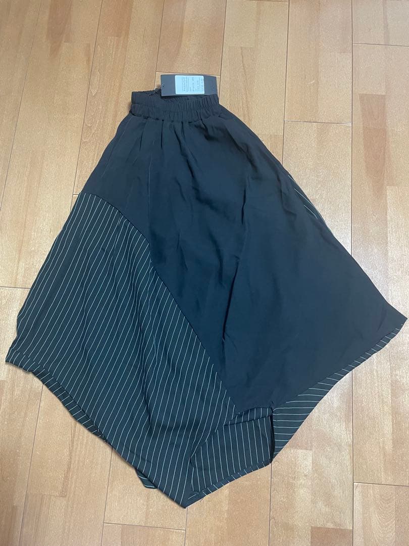 サルエルパンツ ブラック ストライプ柄　V系 モード系 — image 3