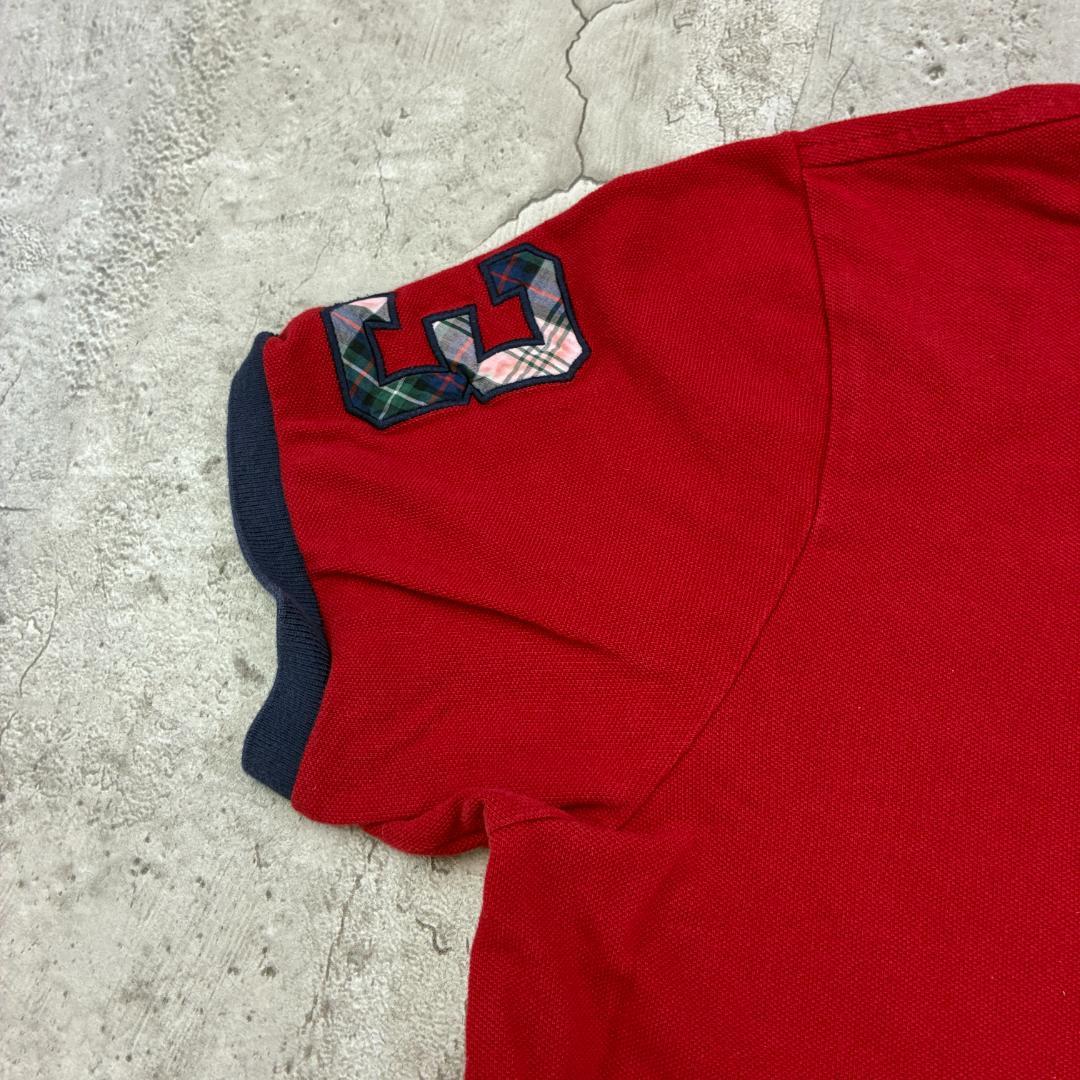 ポロバイラルフローレン　ビッグポニー　ナンバリングポロシャツ　XL　レッド　古着 — image 5