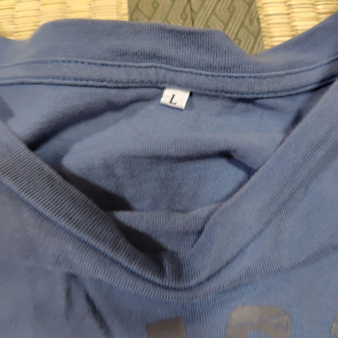 青色 Lサイズ プリント長袖Tシャツ — image 2
