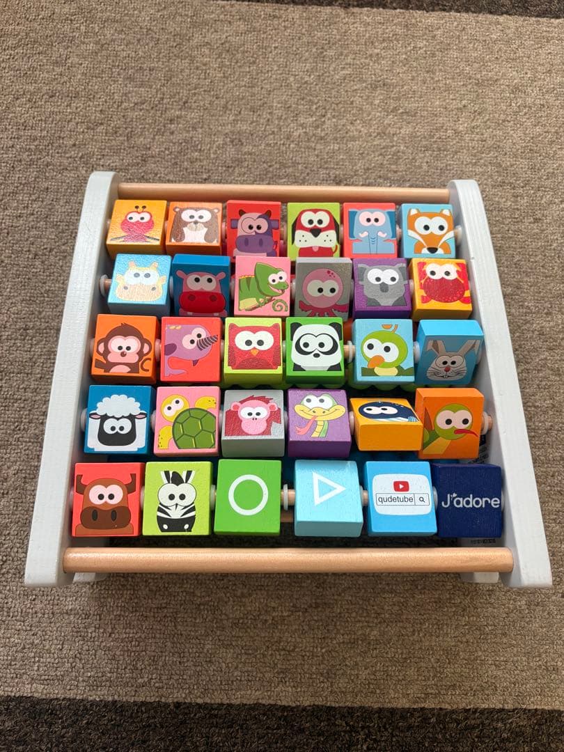 J'adore 木製知育玩具 アルファベット・動物・そろばん — image 2