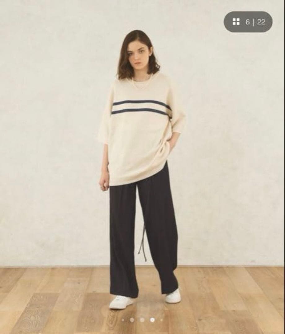 selle glant ボーダーニットTシャツ　オフホワイト　¥4,950 — image 4