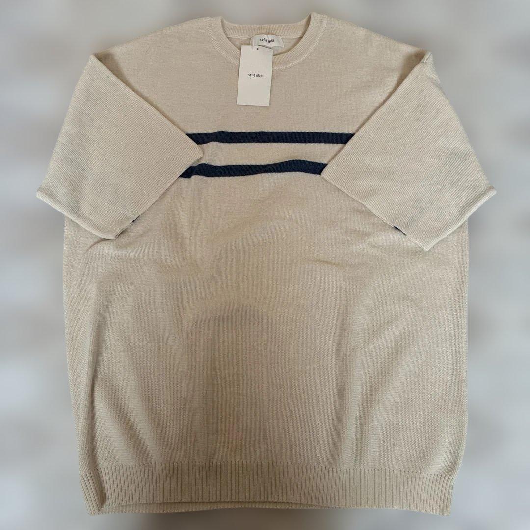 selle glant ボーダーニットTシャツ　オフホワイト　¥4,950 — image 5