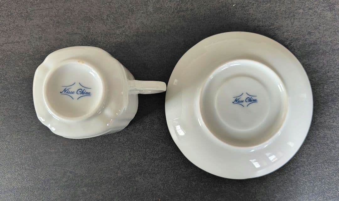 【美品】花柄カップ＆ソーサー　3客 — image 4