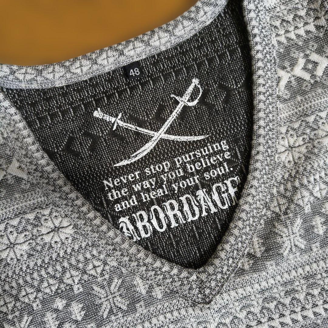 semanticdesignABORDAGE ニットグレー スカルドクロ刺繍48 — image 3