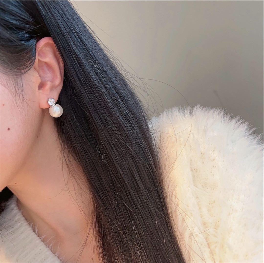 【新品】シンプル　結婚式　フォーマル　パール イヤリング パーティー クリップ — image 3