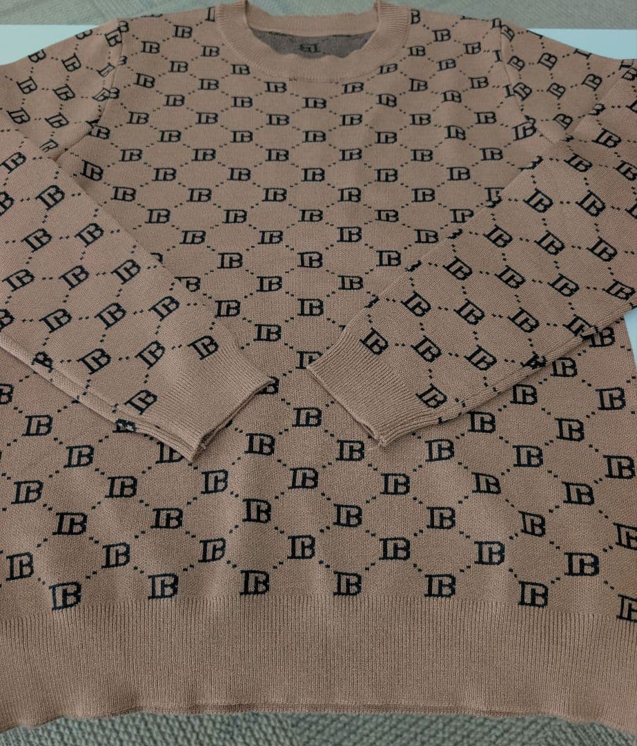 モノグラム クルーネック ニット セーターブラウン系 — image 2
