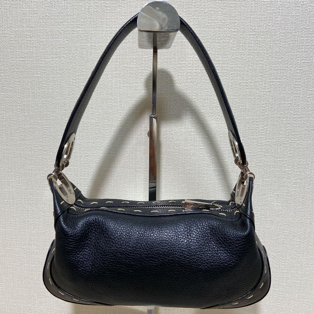 【美品/最高級】エスカーダ ハンドバッグ 本革 レザー イタリア製 ステッチ — image 2