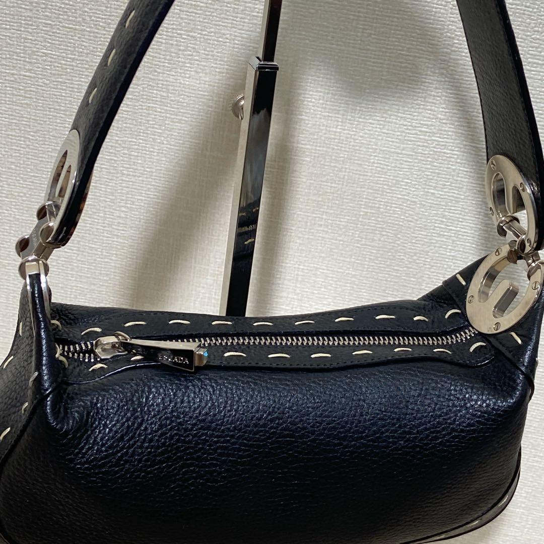 【美品/最高級】エスカーダ ハンドバッグ 本革 レザー イタリア製 ステッチ — image 5