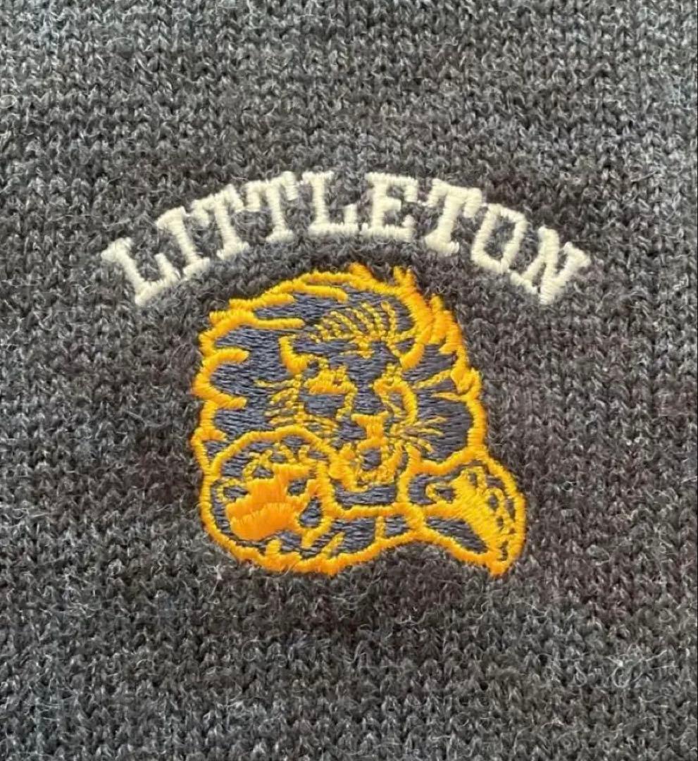 ◆【希少】90s Champion ニット/セーター ネイビー 刺繍青タグ L — image 4
