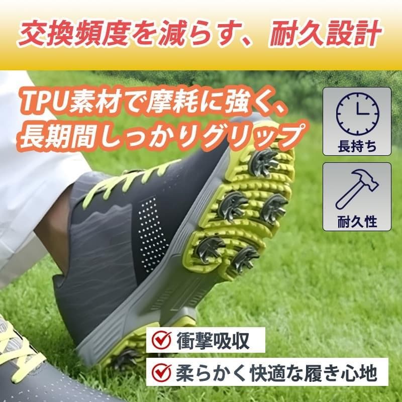 28個 グレー ゴルフスパイク 鋲 ゴルフシューズ レンチ付 FTS3 ゴルフ — image 5
