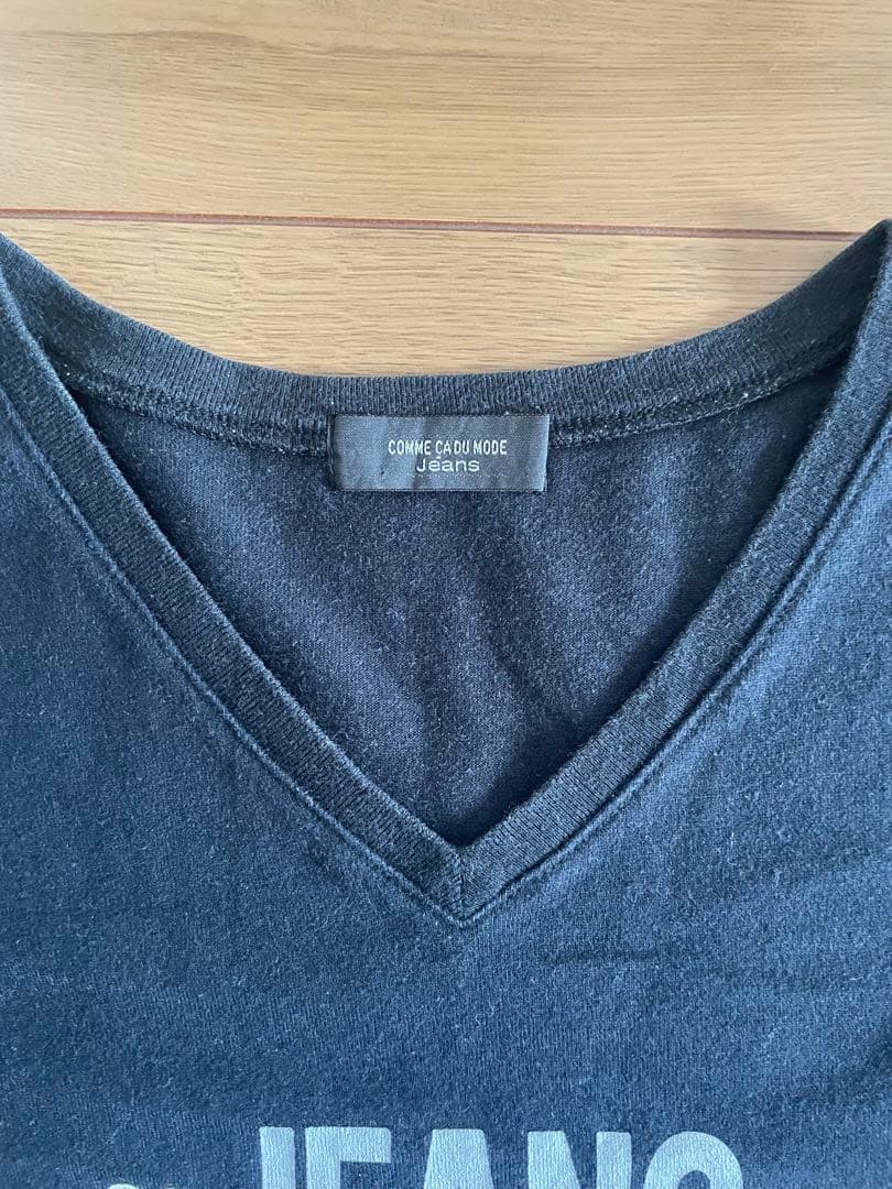 【COMME CA DU MODE 】VネックTシャツ ブラック 半袖 — image 3