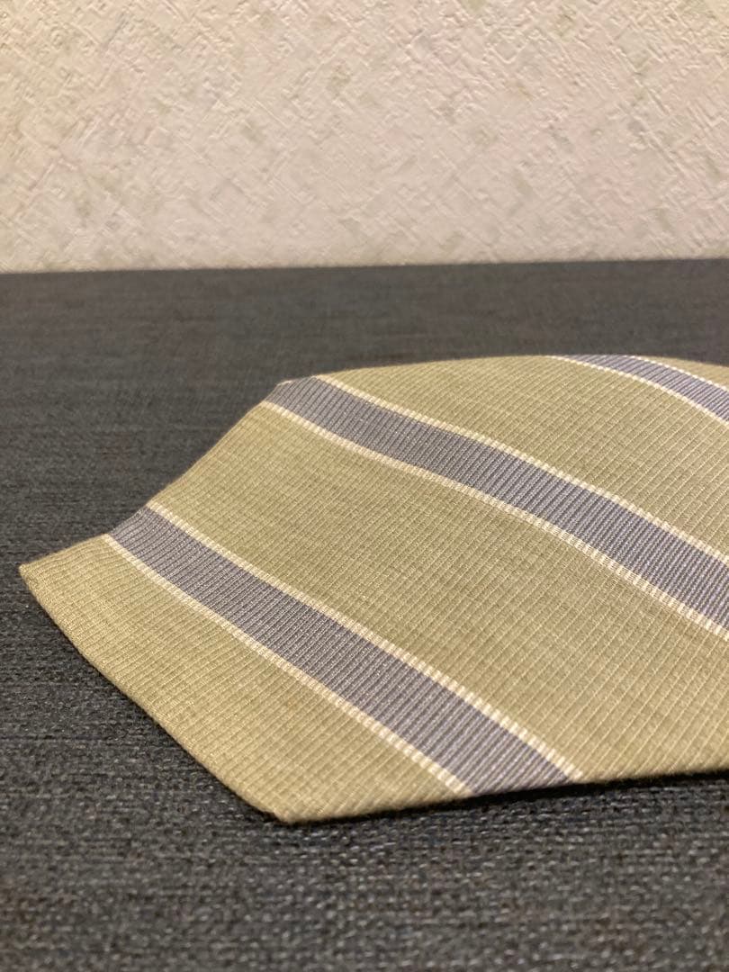 Aquascutum ストライプ ネクタイ ベージュ　コットン — image 3